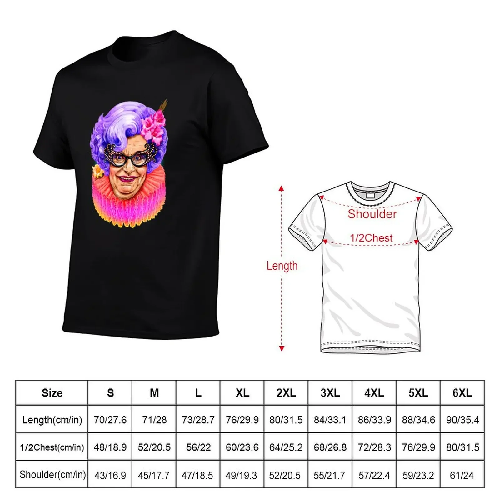 Dame Edna Everage by Jock Mooney T-Shirt quick drying rapper graphic tees cotton graphic tees Men's cotton t-shirt