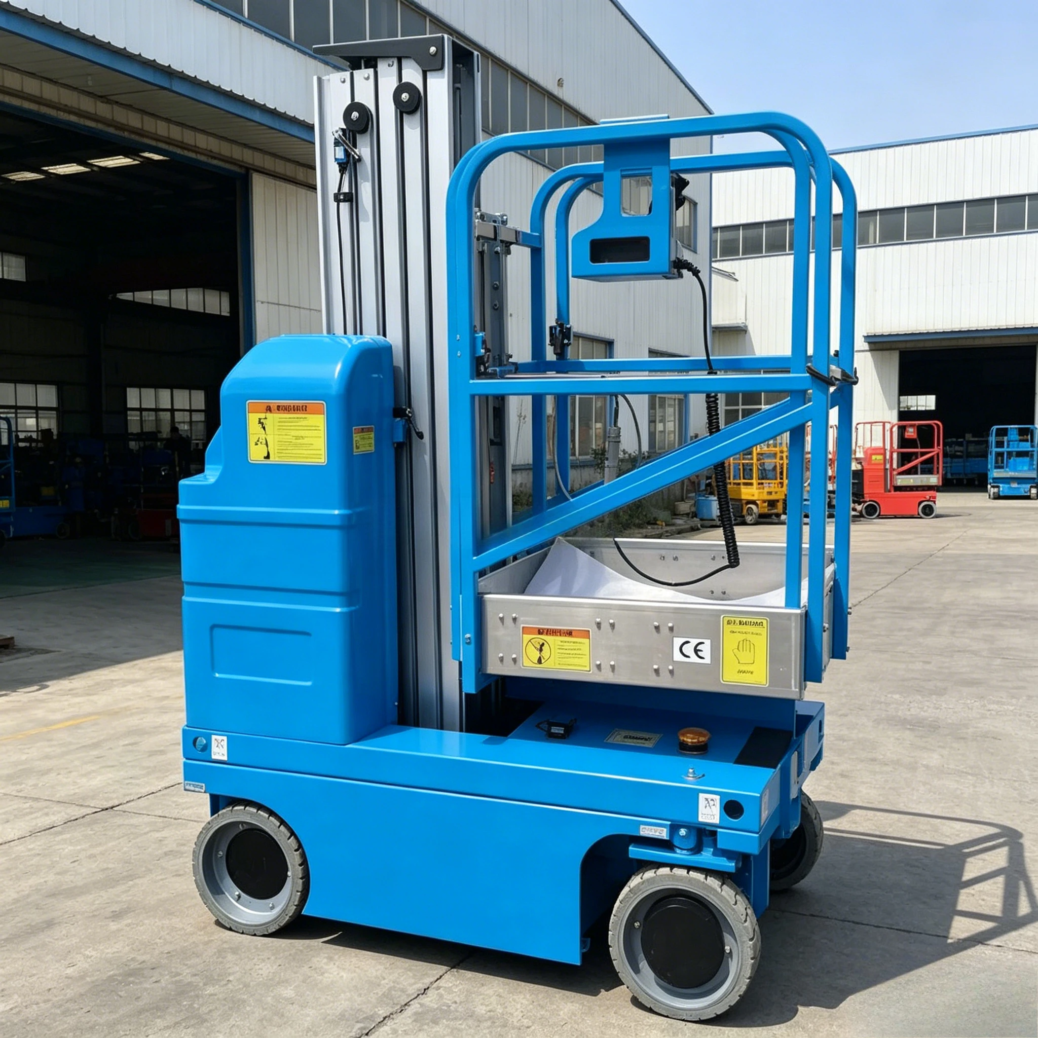 Mobile Lift Single One Man Hydraulic Lfit Lifter Alloy Work Platform Lift Mast Aluminum Small Lift Remote Control Customized