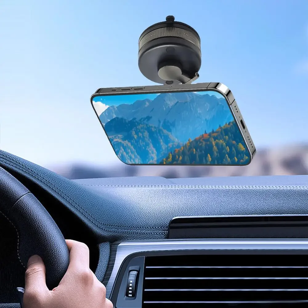 Magsafe 차량용 휴대폰 홀더용 흡입 컵 진공 자석 휴대폰 홀더 360 °   회전 및 접이식 휴대폰 홀더