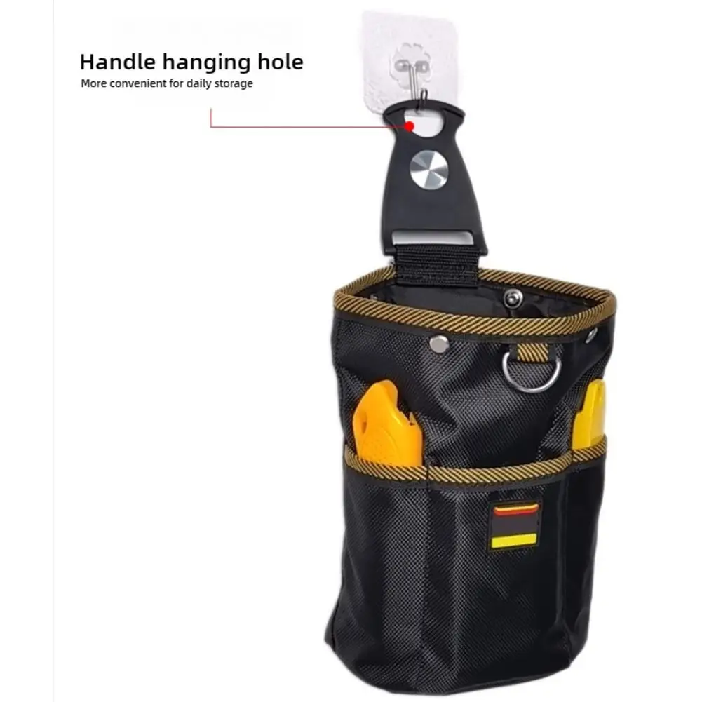 1680D Girevole Borsa per attrezzi per unghie a sospensione rapida Borsa per attrezzi per la lavorazione del legno Elettricista Meccanico Uomo Organizzatore di grande capacità