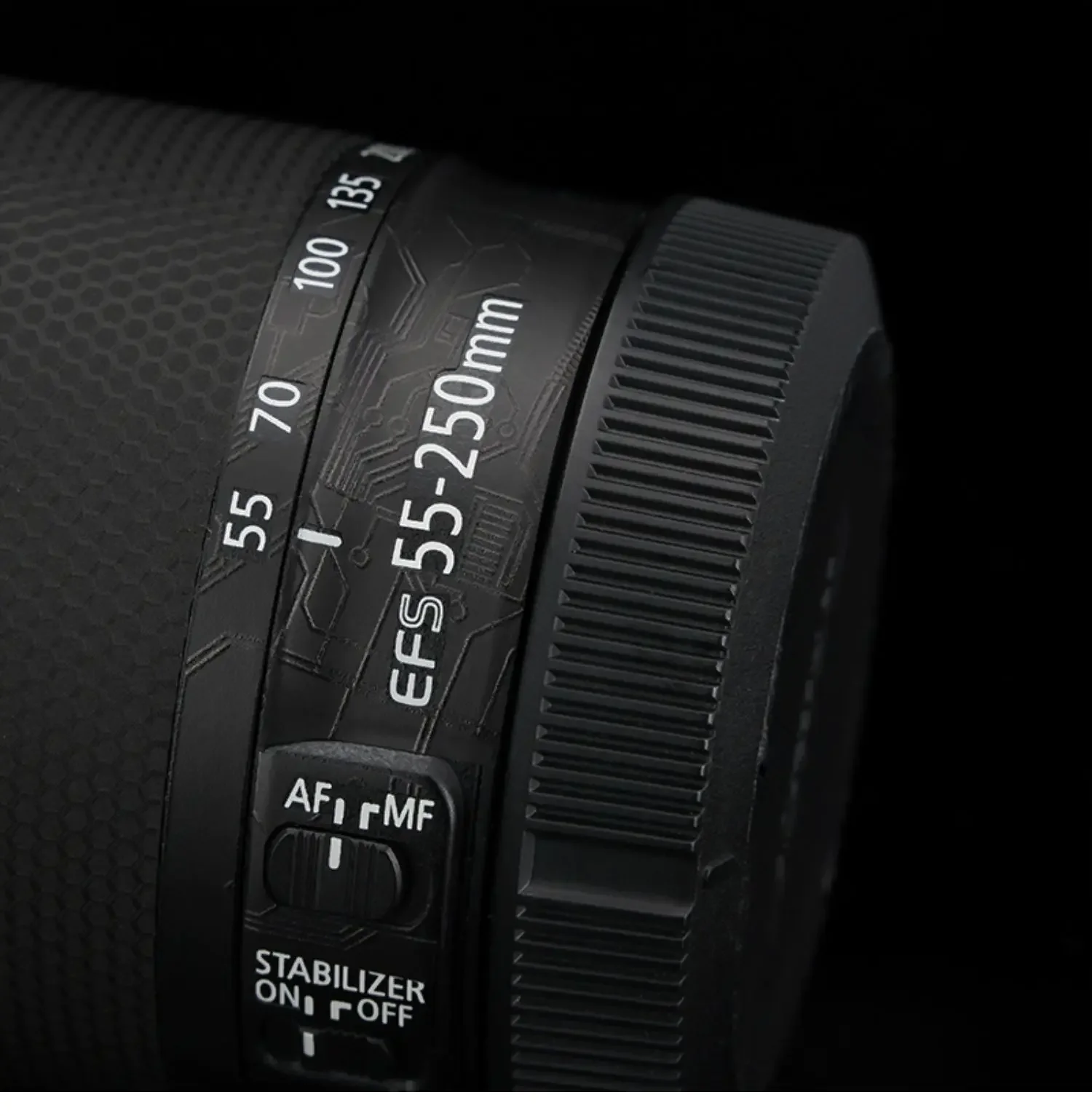 For Canon EF-S55-250mm F4-5.6 IS STM Lens Body Sticker Protective Skin Decal Vinyl Wrap Film Anti-Scratch Protector Coat