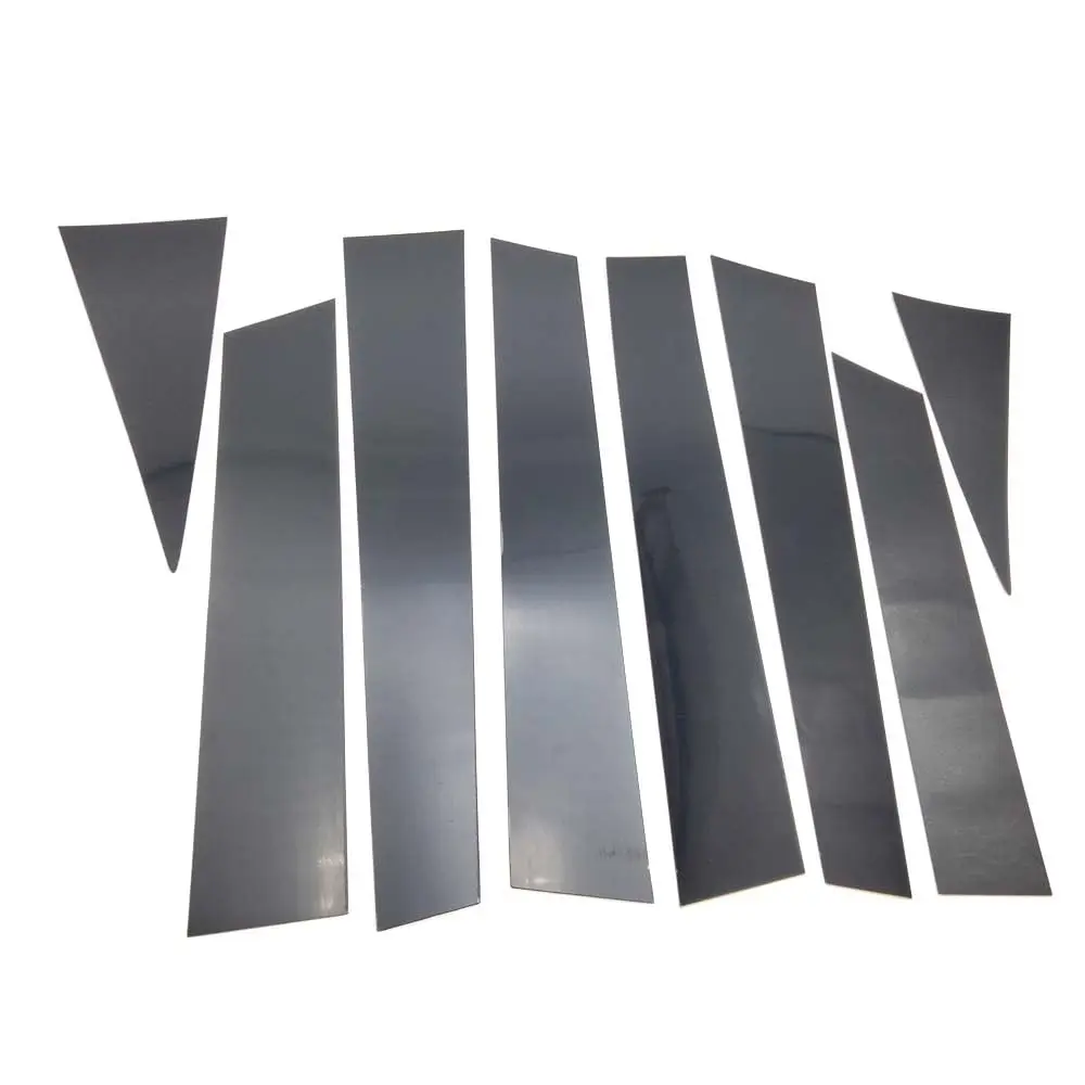 8 قطعة البيانو الأسود عمود المشاركات نافذة الباب غطاء الكسوة لنيسان روج 2014-2020 #4