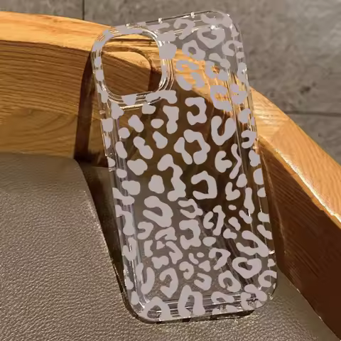 With Simple Gray Leopard Print Phone Case For Samsung Galaxy S25 S24 S23 S22 Ultra Plus S21 FE A55 A54 A53 A52 A34 A33 A35 Cover