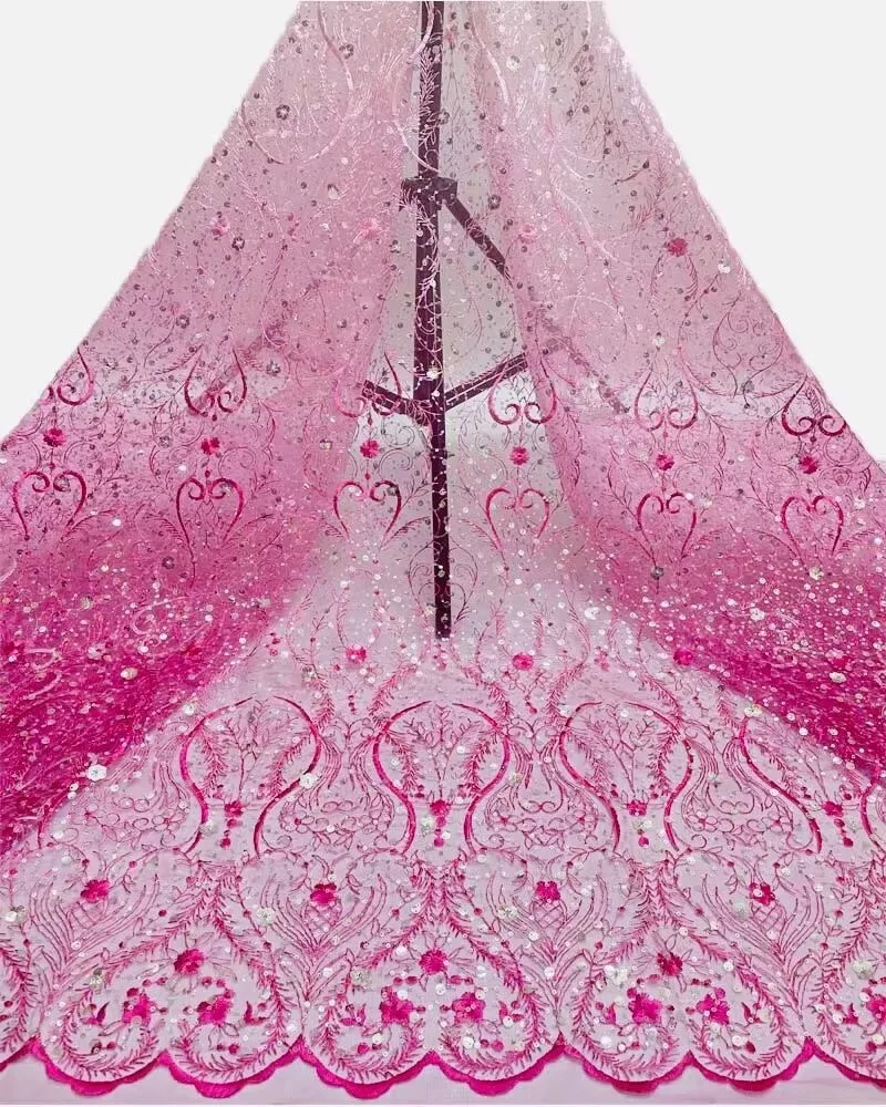 

1yard New water-soluble mesh yarn fabrics sequin flower embroidery sewing cheongsam skirt dress accessories fabric for material