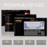 Ajazz AK650 ゲーミングメカニカルキーボード 0.85 インチ TFT スクリーン & ノブ付き 65% RGB Bluetooth ワイヤレスキーボードゲーマー 5000mAh ホットスワップ 5