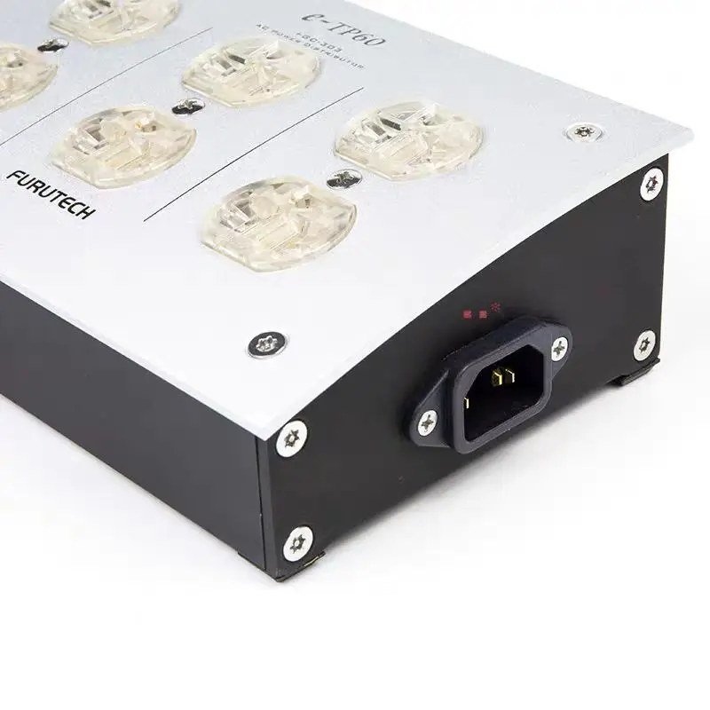 

Premium Alloy Black Surge-Protected AC Outlet Strip e-TP60 GC-303 Model with 6 Receptacles IEC Connection 125V 15A
