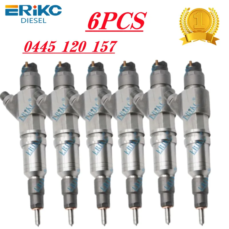 

6 PCS 0445120157 New Fuel Injector for IVECO Stralis FIAT HONGYAN Crude Oil Engine Car Accessories 0445 120 157