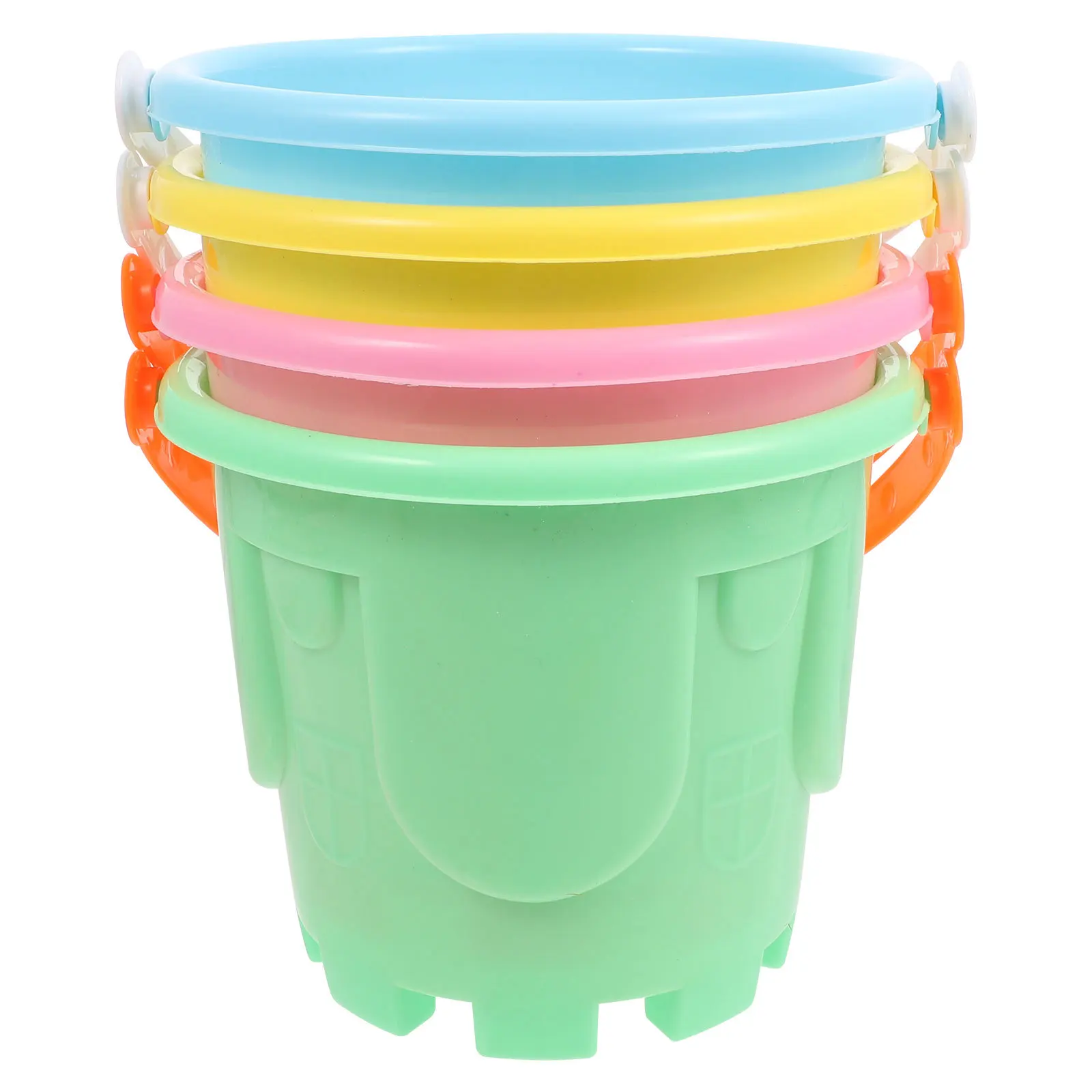 4個入り砂場バケツ子供用ビーチプレイセットプレミアムプラスチック製お城組み立てセット子供用屋外遊び場楽しい教育玩具