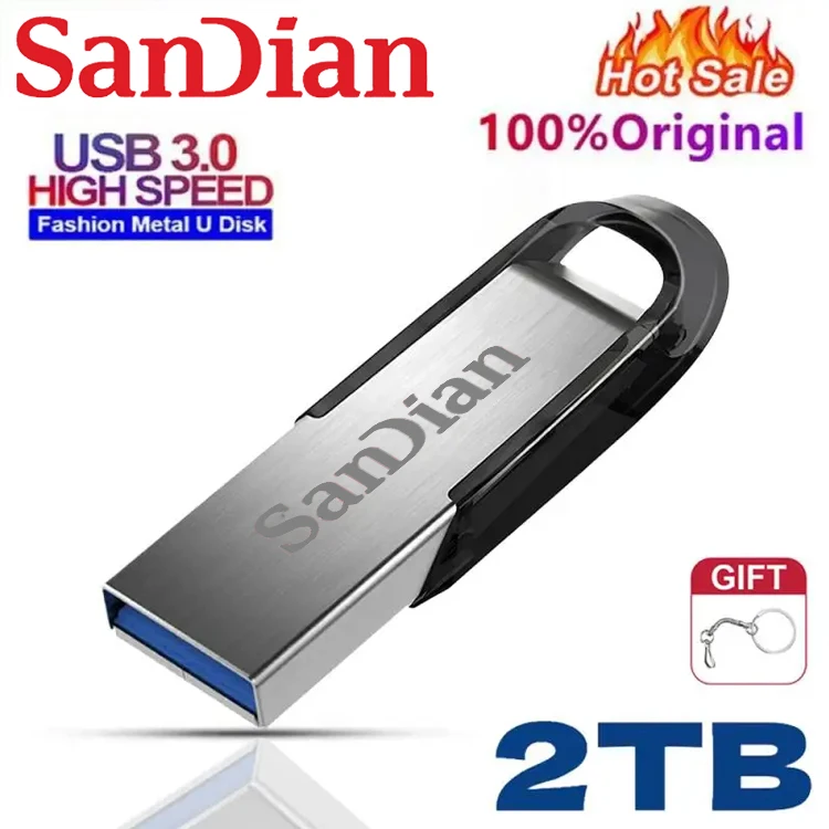 2TB USB3.0 Pen Drive 1TB Metal High Speed Flash Disk 512 256 128GB Usb Memory Stick Pendrive For PC/Laptop/Ps4 Controler