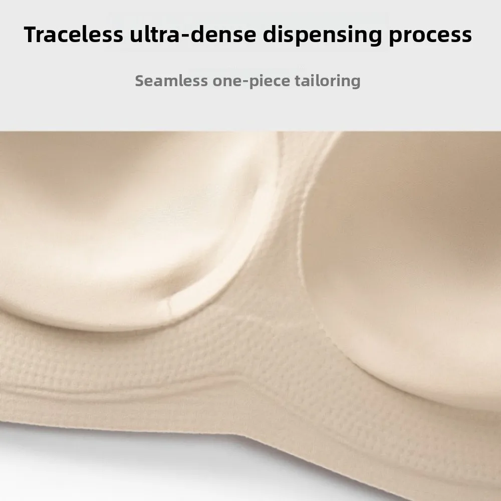 Базовый большой беспроводной бюстгальтер из ледяного шелка, нижнее белье большого размера для женщин, регулируемый тонкий бесшовный поддерживающий бюстгальтер, спортивный