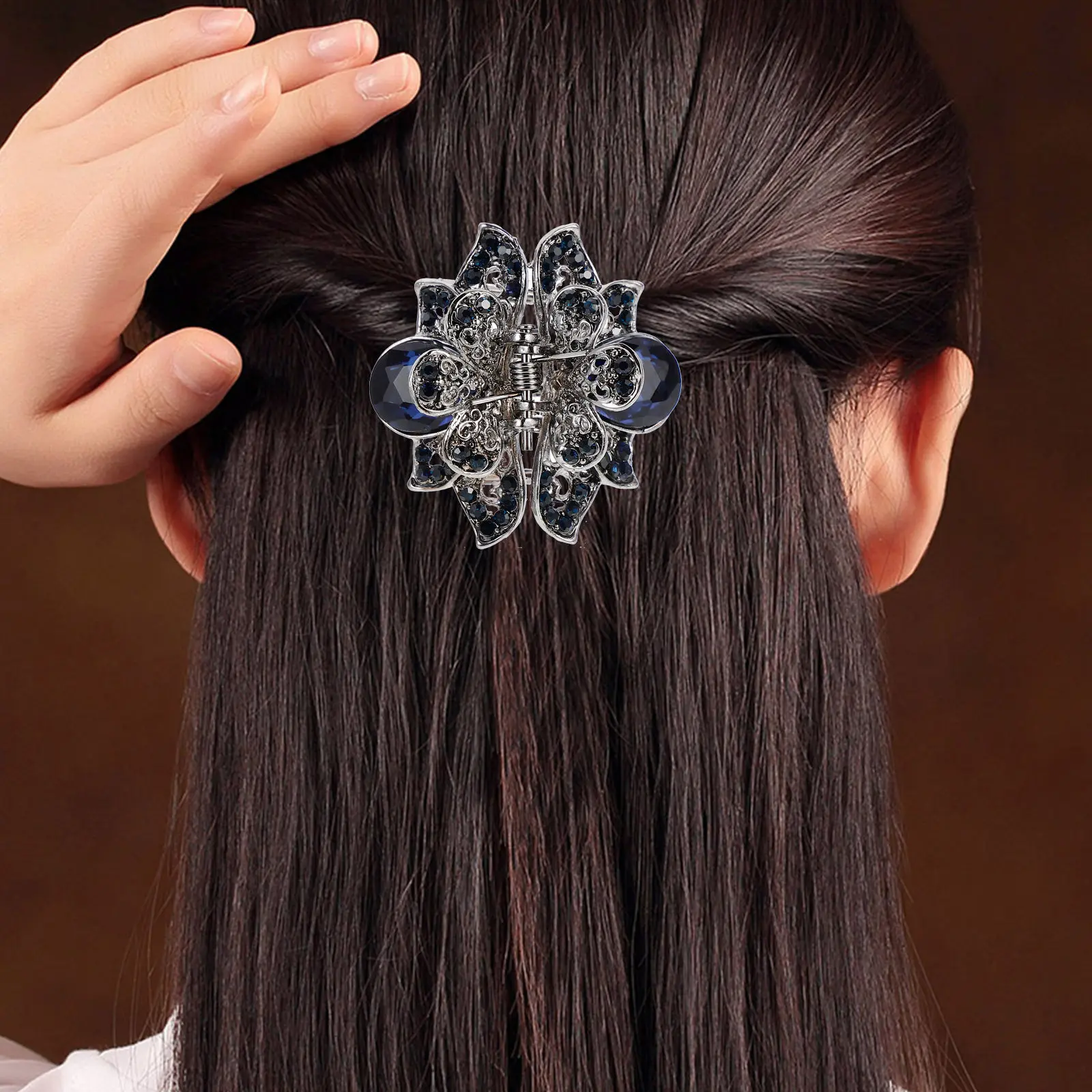

3Pcs Zinc Alloy Hair Claw Clip Hollow Decorative Hair Claw Clamp for Women Makeup Bath Travel Fashionable Hairpin