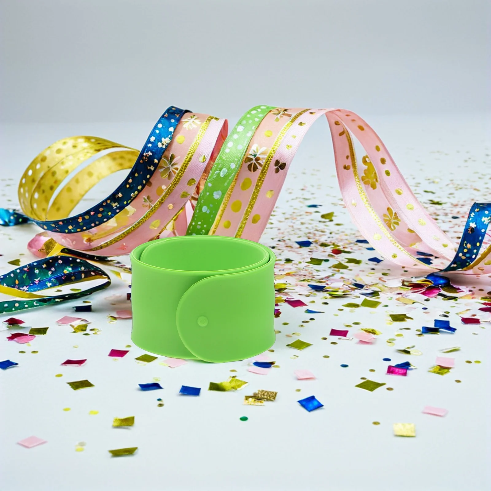 12 قطعة أساور صفعة سيليكون فارغة لينة مرنة أربطة إطباقية DIY بها بنفسك الديكور حفلة عيد ميلاد لصالح الهدايا ديسكو صفعة أساور