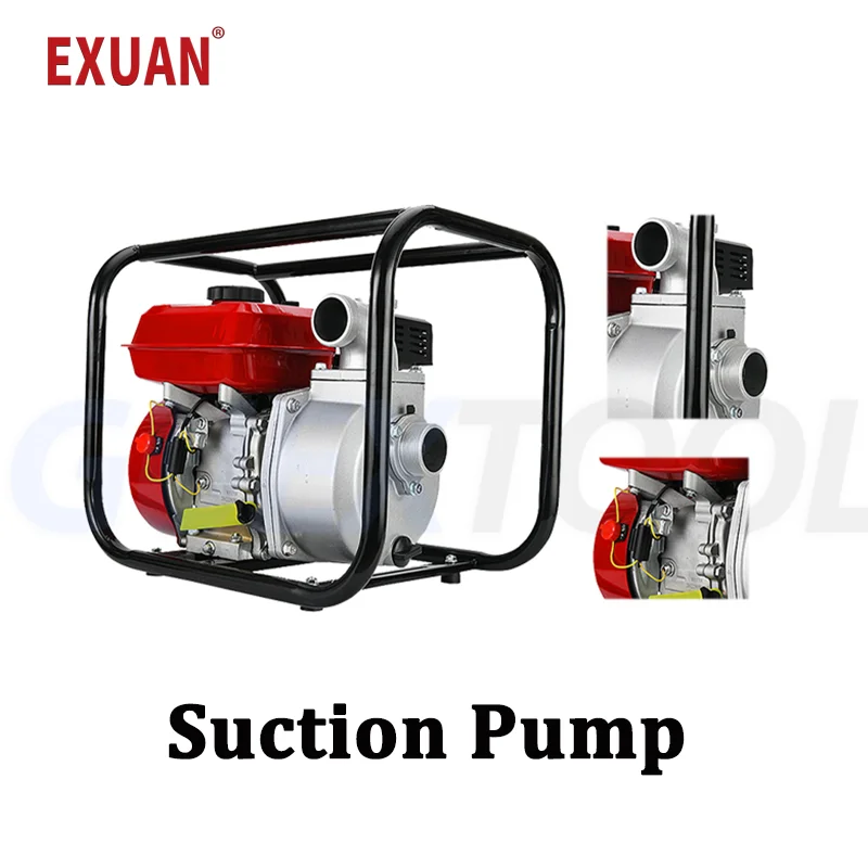 

4 Stroke Water Transfer Pump Portable Agricultural Irrigation Pump Gasoline Engine 2 Inches Self Priming Water Pump Power Tools