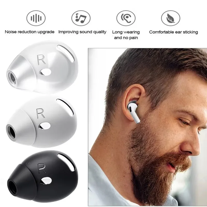 3/1Pairs Replacement Eartips for AirPods5 4 Silicone Earbud Cover Anti-Slip Eartips Protective Sleeve for AirPods 5 4 Accessory image 4