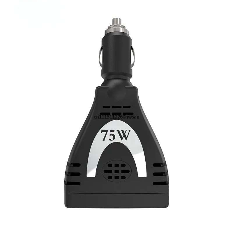 75W Car Power Inverter, DC12V to AC110V/220V, Vehicle Power Transformer Converter, Portable Car Power Supply Inverter