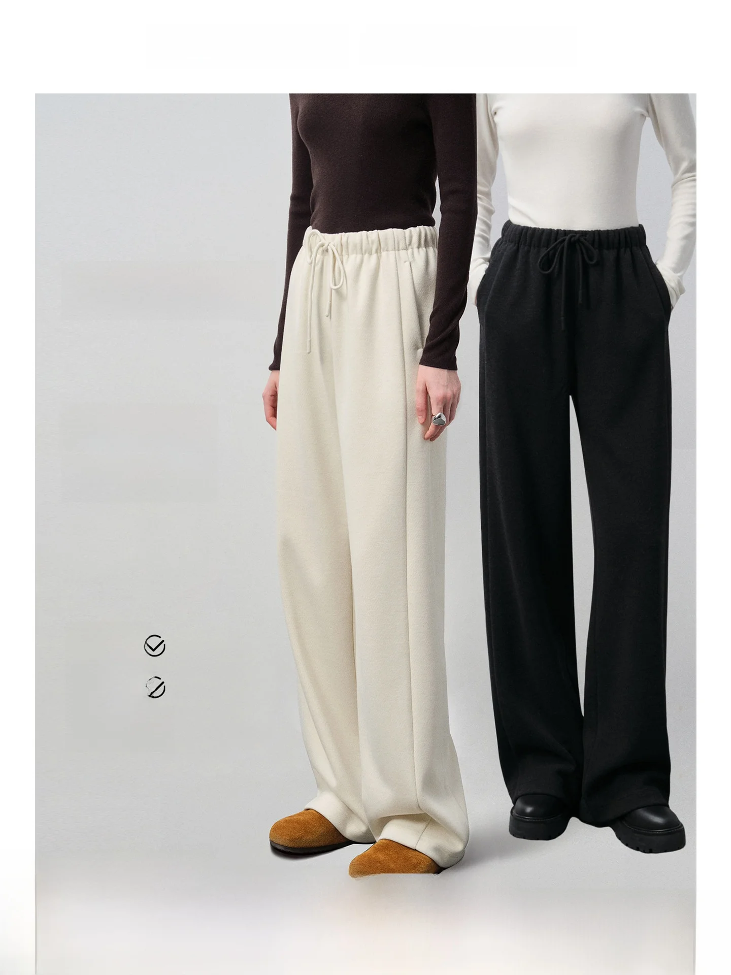 

Женские повседневные брюки с высокой талией и широкими штанинами, на резинке, с флисовой подкладкой, прямого кроя, больших размеров, осенне-зимняя мода, большие размеры MM