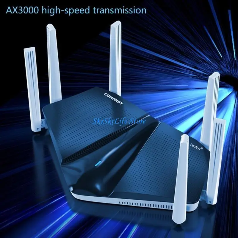 E65E Router Berkecepatan Tinggi AX3000 WiFi 6 Gigabit Router Halus Streaming dan Gaming Amplifier Router Cakupan Sinyal