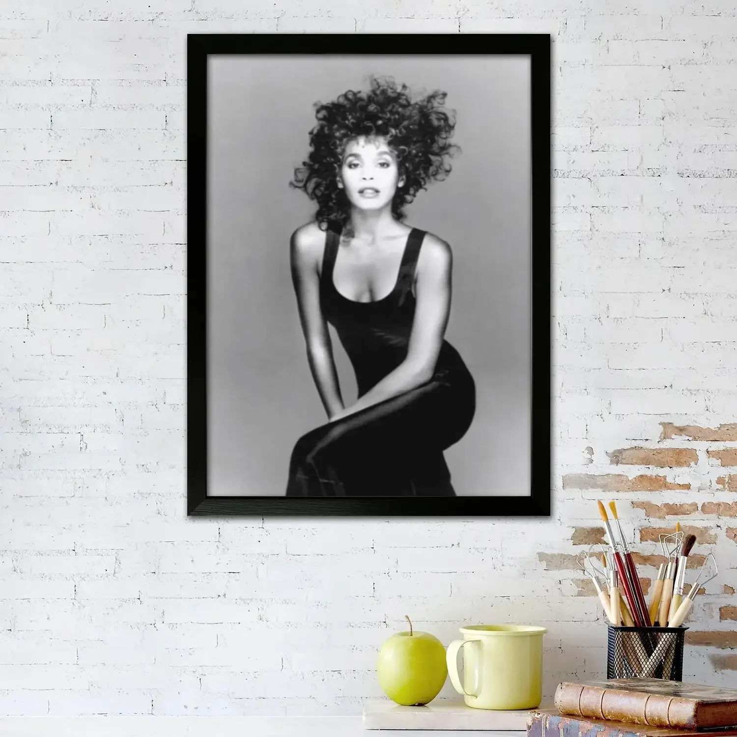 Whitney Houston Canvas Art Poster, Wall Art, Picture Print, Modern Family, Bedroom Decor, Posters,Decorative painting