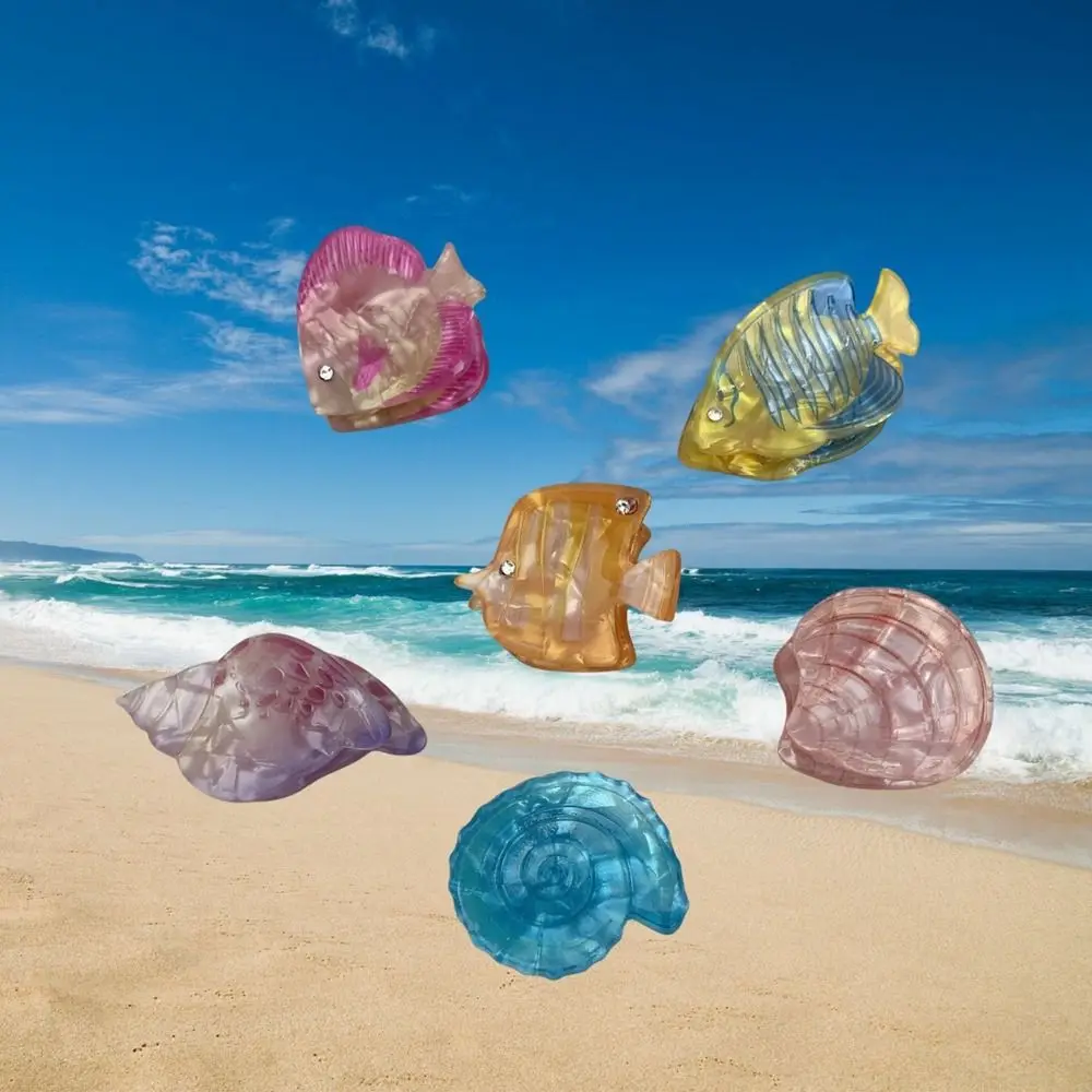 

Creative Animals Hairpin Acetate Animal Hair Clip Sea Animal Cartoon Mini Hair Claw Conch Hair Accessories Streetwear