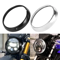 Cubierta de anillo embellecedor de faro de motocicleta de 7 ""para Harley Touring Road King Electra Tri Glide CAO cromado