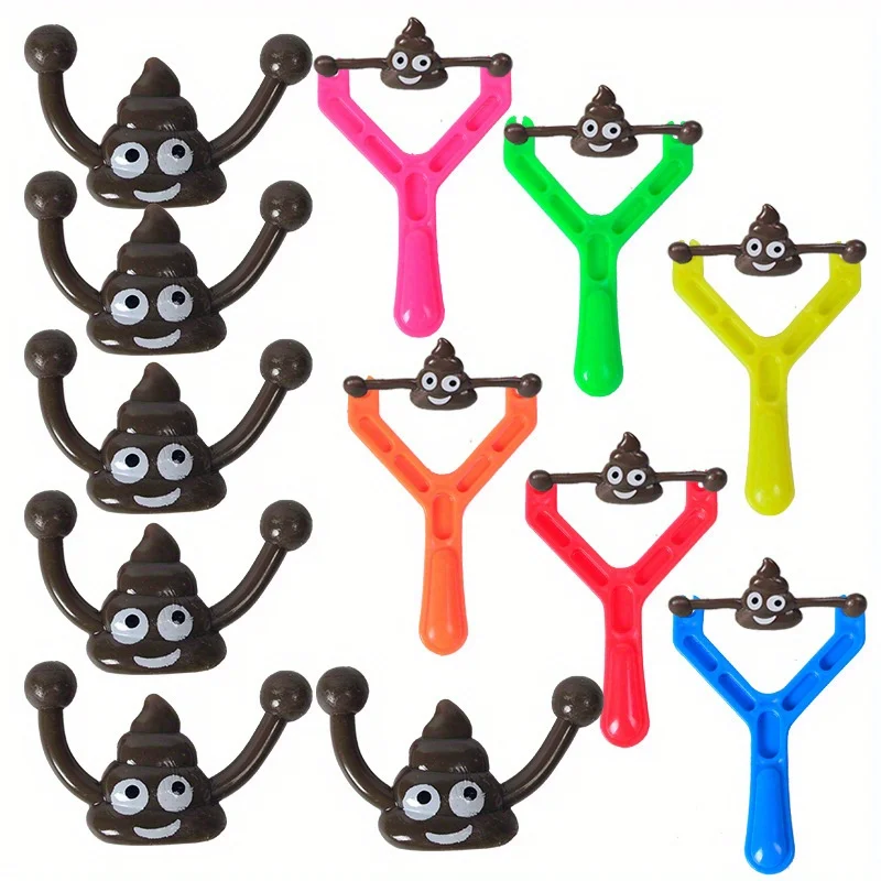 Set of 12 Fun Colorful Shooting Fake Poop Toys For Kids Birthday Party Favor Bag Piñata Filler Boys Girls Party Gifts Supplies