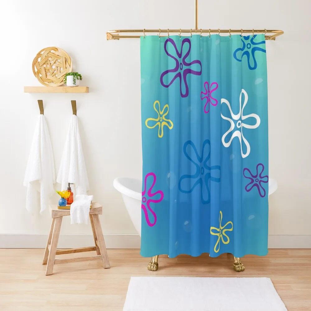 

Ocean Flowers Shower Curtain Funny Shower Bathtub Anime Shower Luxury Bathroom Curtain