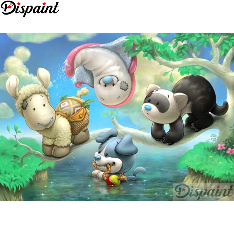 

Dispaint Full Square/Round Drill 5D DIY Diamond Painting "Cartoon dog" Embroidery Cross Stitch 3D Home Decor A12565