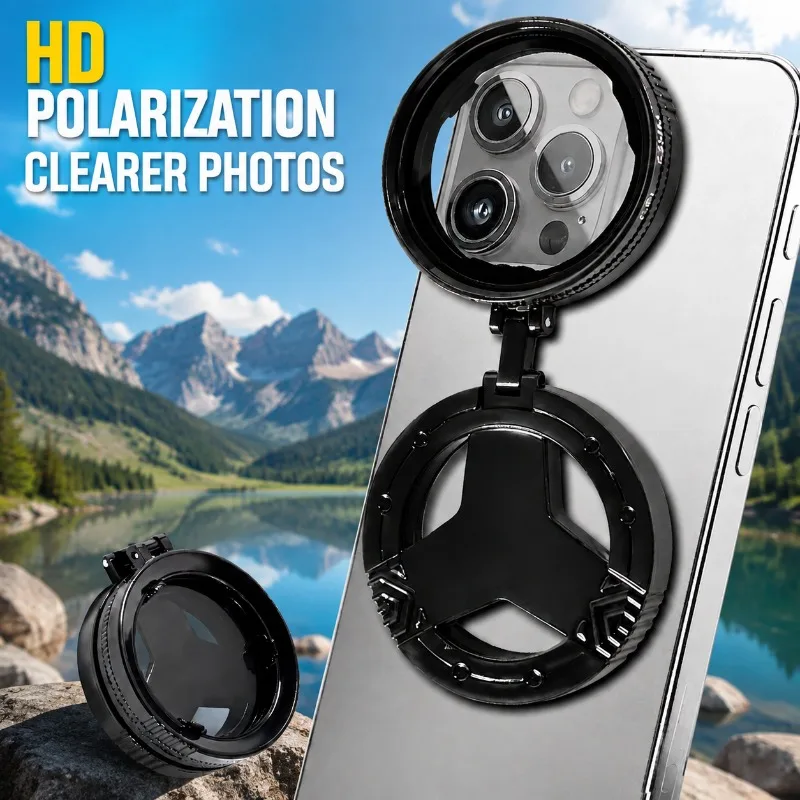 Magnetic Folding CPL Polarizing Filter for Phone, HD Lens Anti-Reflection Clip-On Camera Lens Accessory 2026, Universal Cellphon