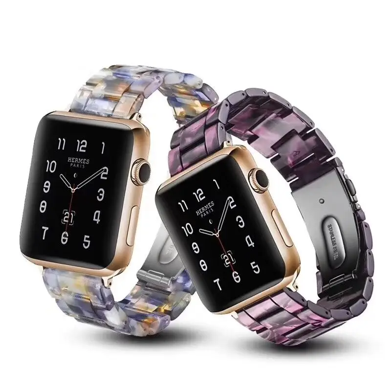 Resin Strap For Apple Watch Band 8 Ultra 49mm 44mm 45mm 40mm 41mm 42mm 38mm Bracelet Correa Loop For iwatch Series 7 6 SE 5 4 3