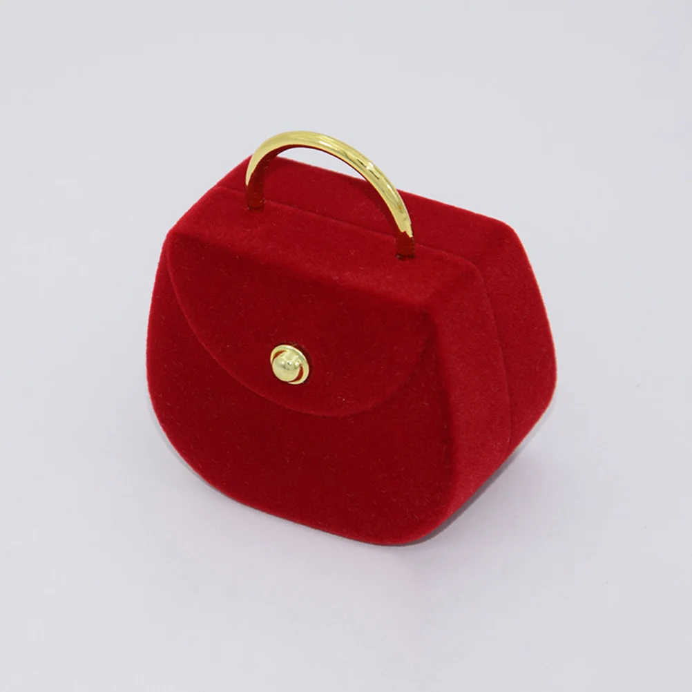 3Pcs Jewelry Storage Case Handbag Shape Flocking Jewelry Organizer for Women Necklace Bracelet Ring Display Box