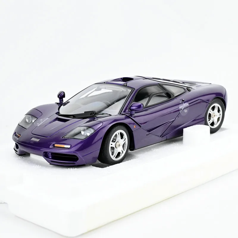 Масштабная модель автомобиля McLaren F1 XP5 из литого металла с ЖК-дисплеем, 1:18, фиолетовая