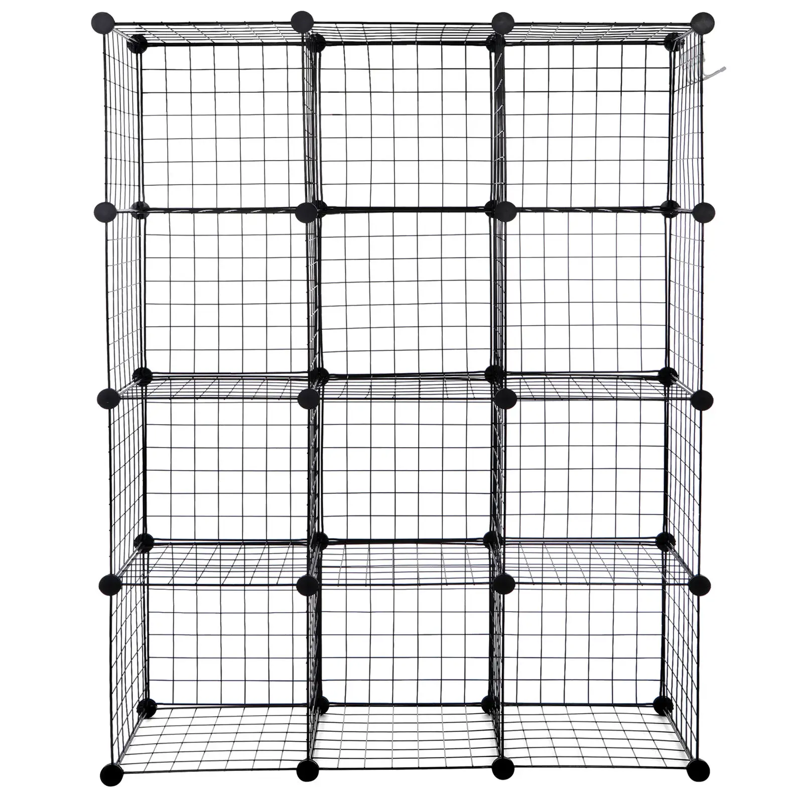 

Wire Cube Storage Shelves 12-Cube Storage Organizer DIY Closet Cabinet Bookshelf