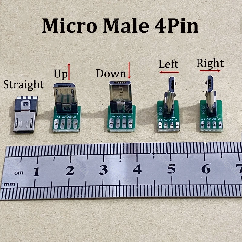 1 Stück USB 2.0 Stecker DIY Lötstecker Gerade/L-Typ Winkel Typ C Micro Stecker-Buchse-Adapter für Auto-DVR-Dashcam Daten- und Stromversorgung – Detail 3