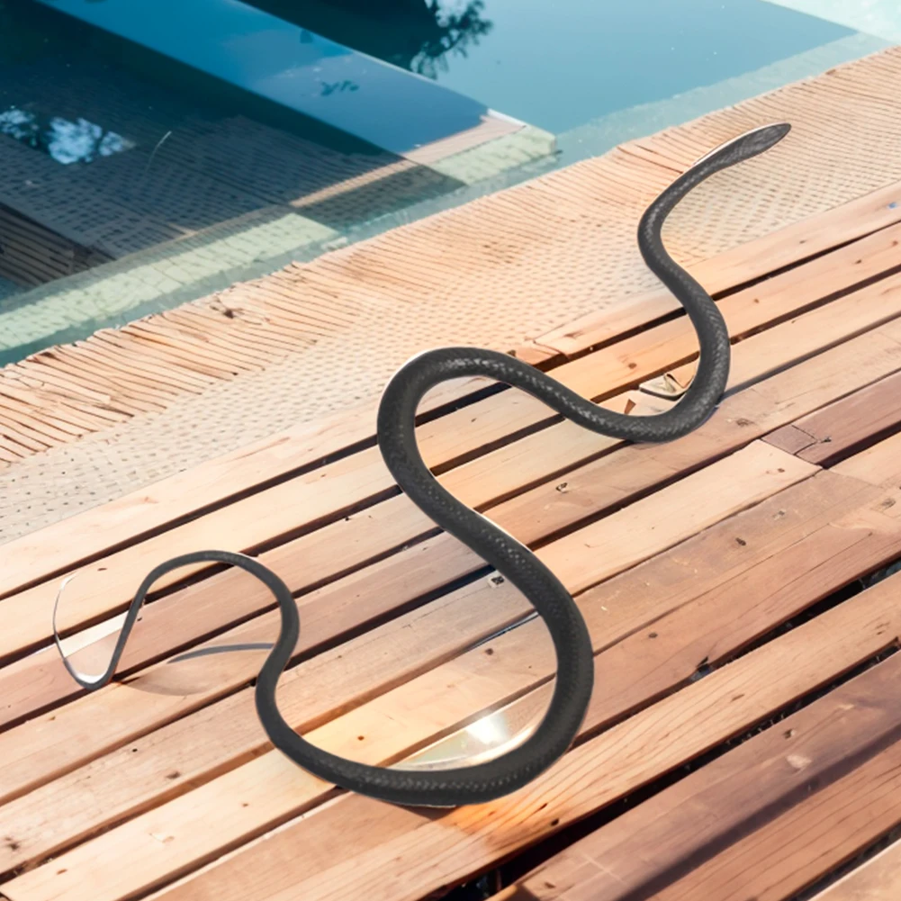 Juguete de serpiente de 47,2 pulgadas para regalo, broma De Serpiente falsa en familia con Clip de cuerda, serpiente de juguete de plástico para accesorios de jardín y broma práctica