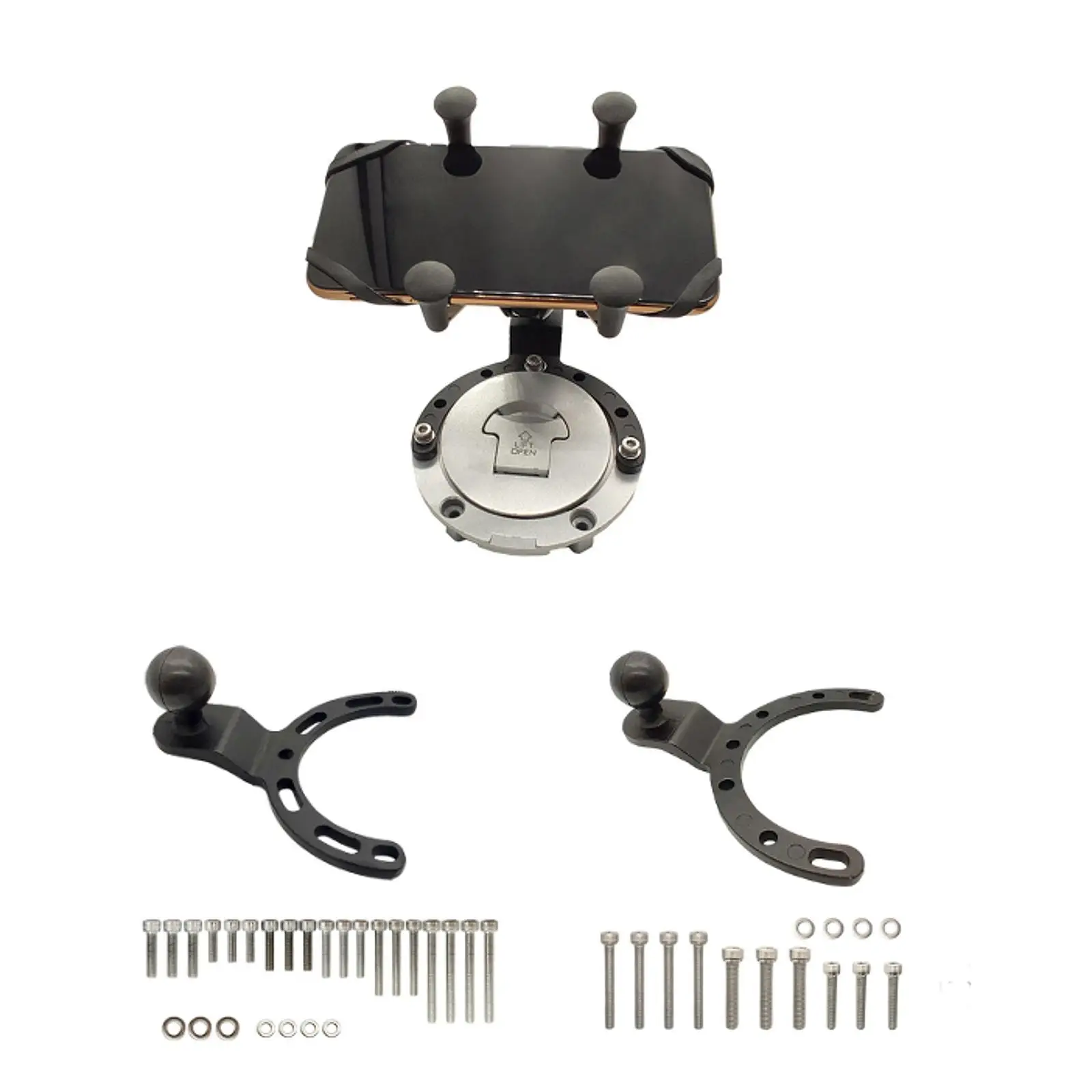 

Кронштейн для крепления бака мотоцикла, прочный, стабильный, простой в установке, аксессуары для мотоциклов, держатель для камеры телефона с креплением на бензобак