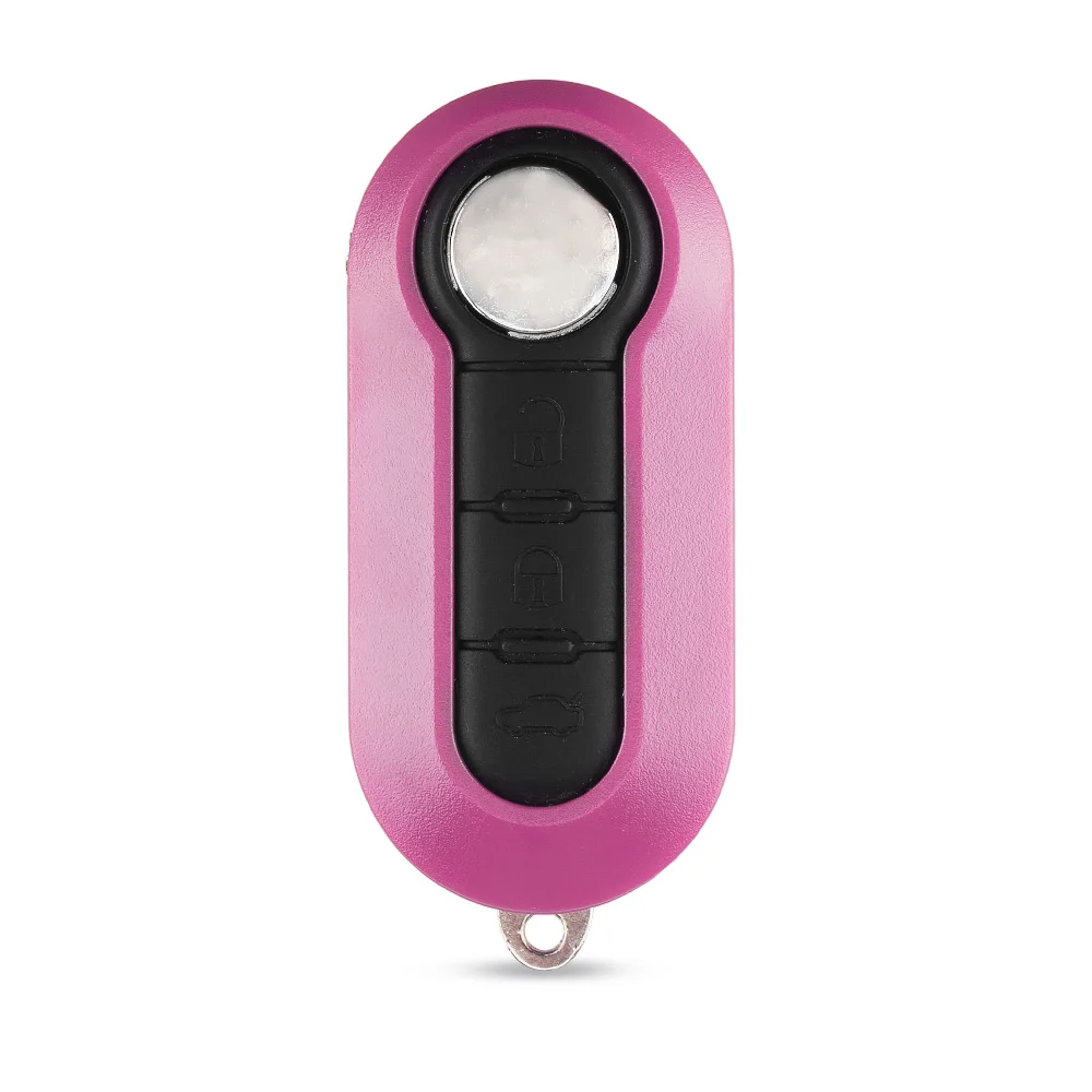 KEYYOU Schlüsseletui, 3 Tasten, klappbar, Fernschlüsseletui, Schutzhülle für FIAT 500 Panda Punto Bravo, Autoalarm, schlüssellos, SIP22-Klinge