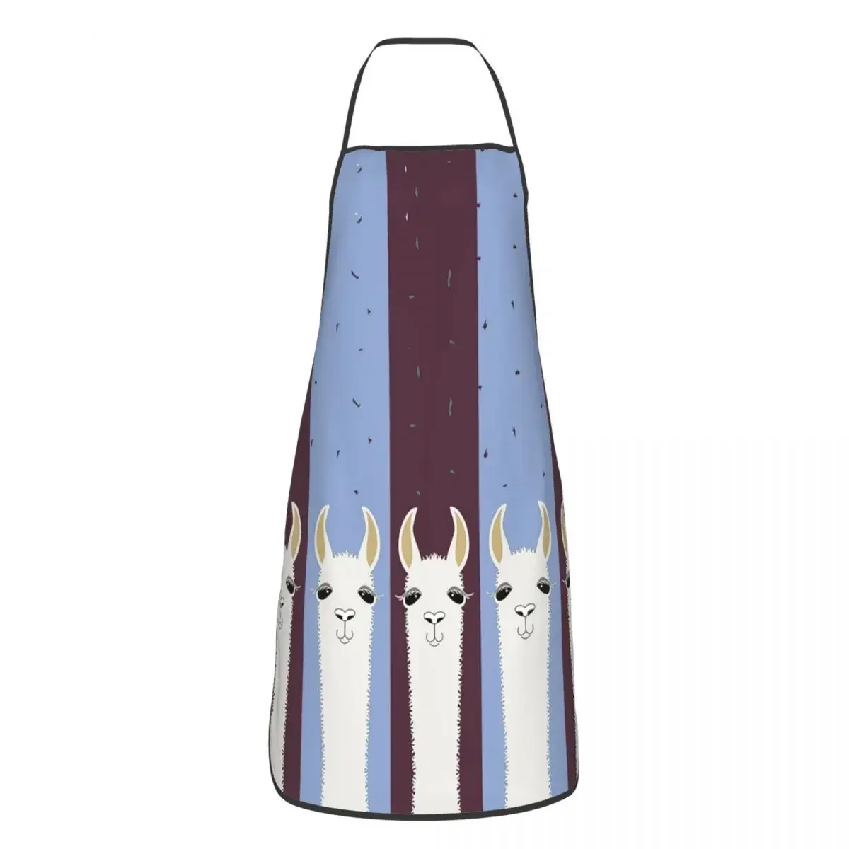 Llama And Alpacas Stripes Apron for Women Men Unisex Bib Cartoon Cooking Kitchen Tablier Cuisine Chef Painting