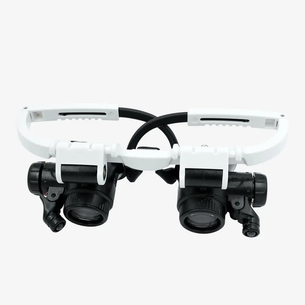 Lupe 8X/15X/23X Juwelier Uhrmacher Mit LED Licht Teleskop Stirnband Lupe Gläser Lesen Lupen Brillen – Detail 12