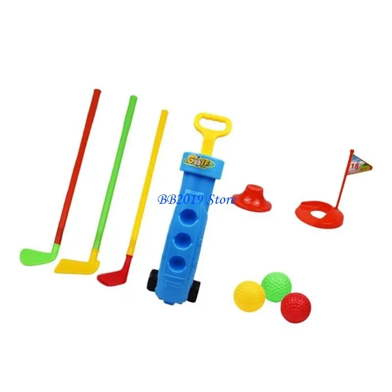Q0KB 9PCS Starter da golf sicuri con mazza da golf e palla per bambini Sviluppa abilità motorie Giocattolo attività per