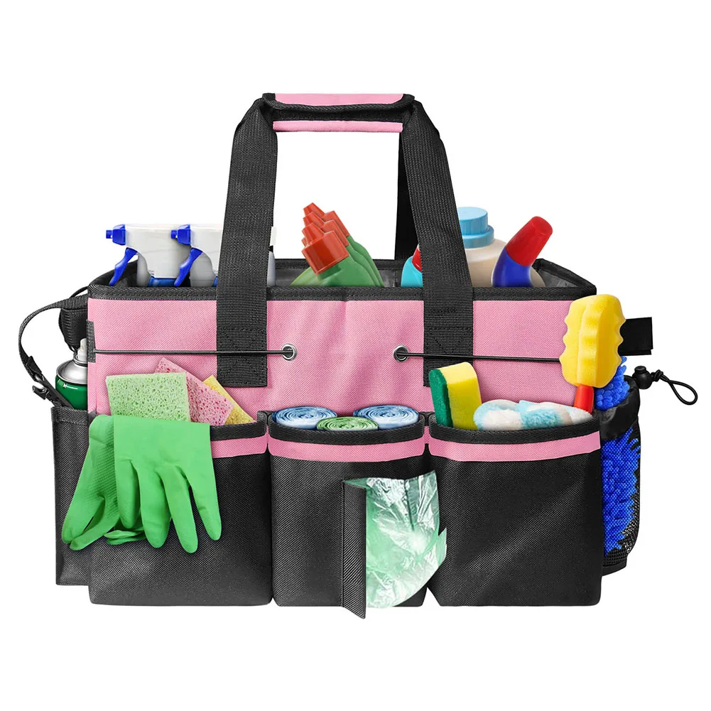 

Cleaning Supplies Organizer with Handle Cleaning Tool Organizers Storage Tote Bag Under Sink Car Cleaning Tool Organizer Bag