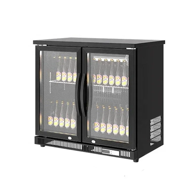 

Commercial Household Bar Equipment Double Sliding Door Undercounter Wine Refrigerator Beer Cooler