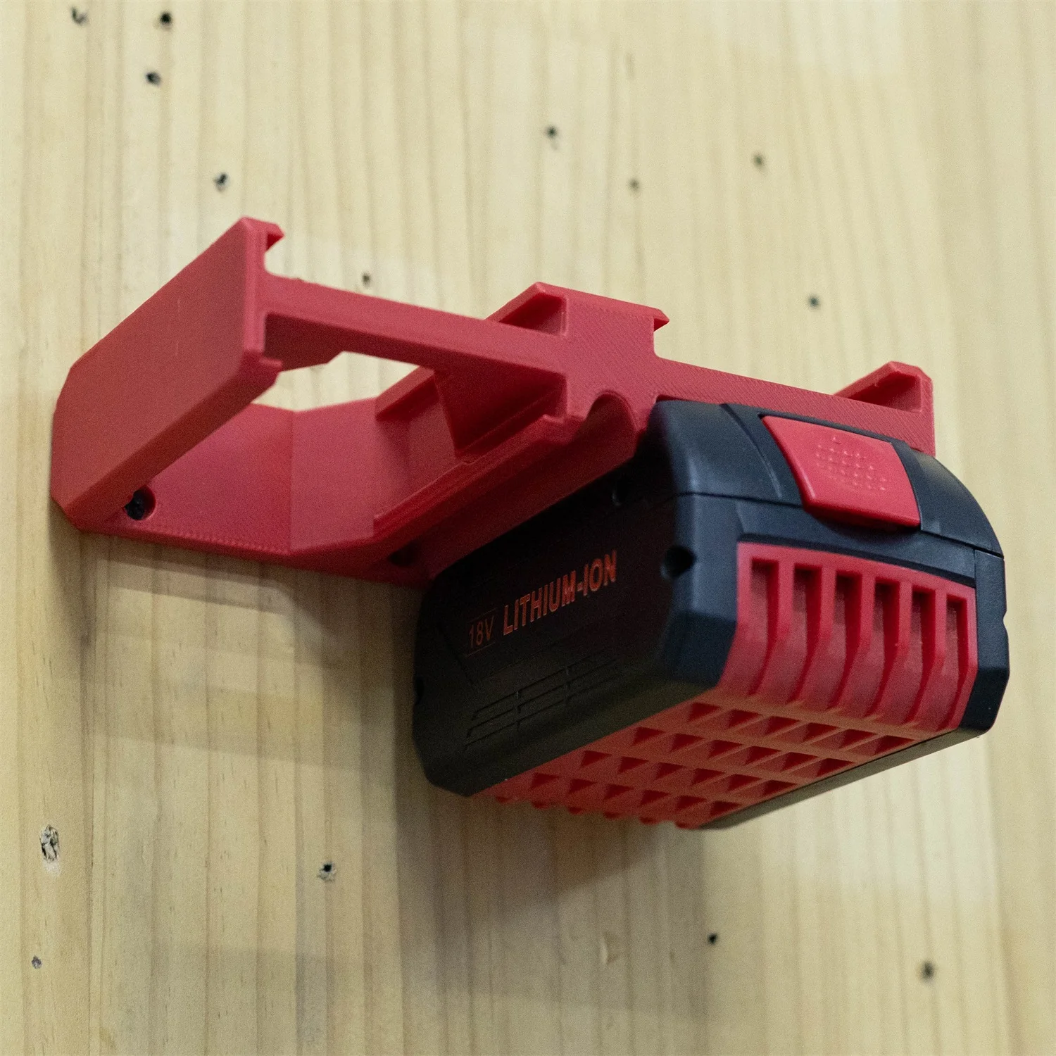 4‑Slot Battery Wall‑Mount Holder for Bosch 18V Lithium‑Ion Battery Storage Rack Battery Dock Organizer