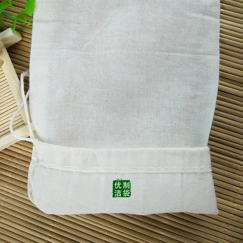 18*25cm  Cotton Straining Bag for Nut Milk, Sprouting, Juicing,in a Bag Straining for Homebrew wine Hops tea brew stainer