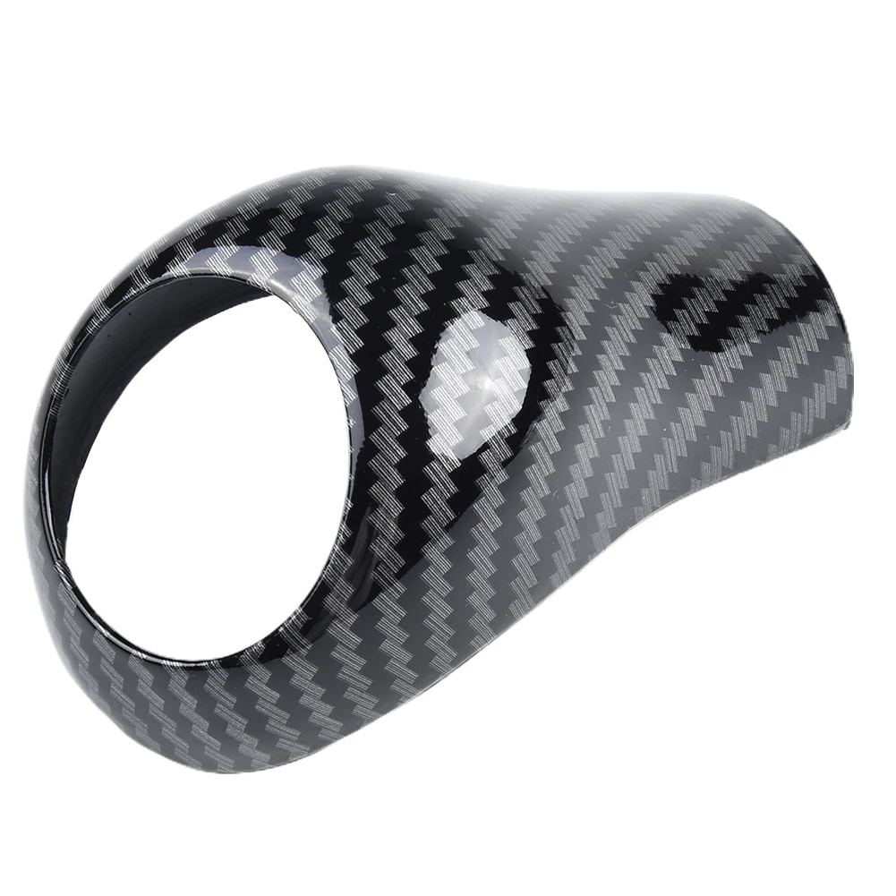 1pcs Gear Shift Knob Decorative Cover For Mercedes For Benz W204 W212 A C E GLS Class Carbon Fiber Pattern Handle Sleeve Shell