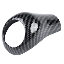 1pcs Gear Shift Knob Decorative Cover For Mercedes For Benz W204 W212 A C E GLS Class Carbon Fiber Pattern Handle Sleeve Shell