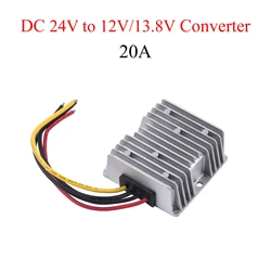 DC 24V naar 12V/13.8V Power Converter 20A 240W/276W Buck Regulator Auto Step Down Voltage Voedingsmodule voor Auto