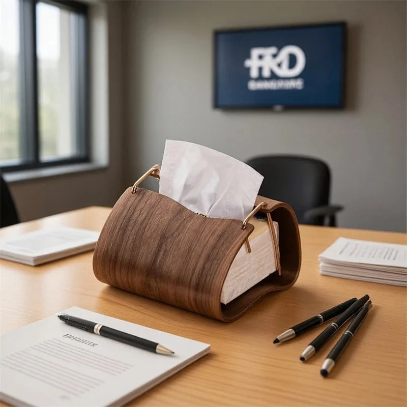 Wooden Tissue Box Creative Rustic Design Desktop Storage Organizer For Home Hotel Guest Rooms Table Decor Cozy Gift For Women