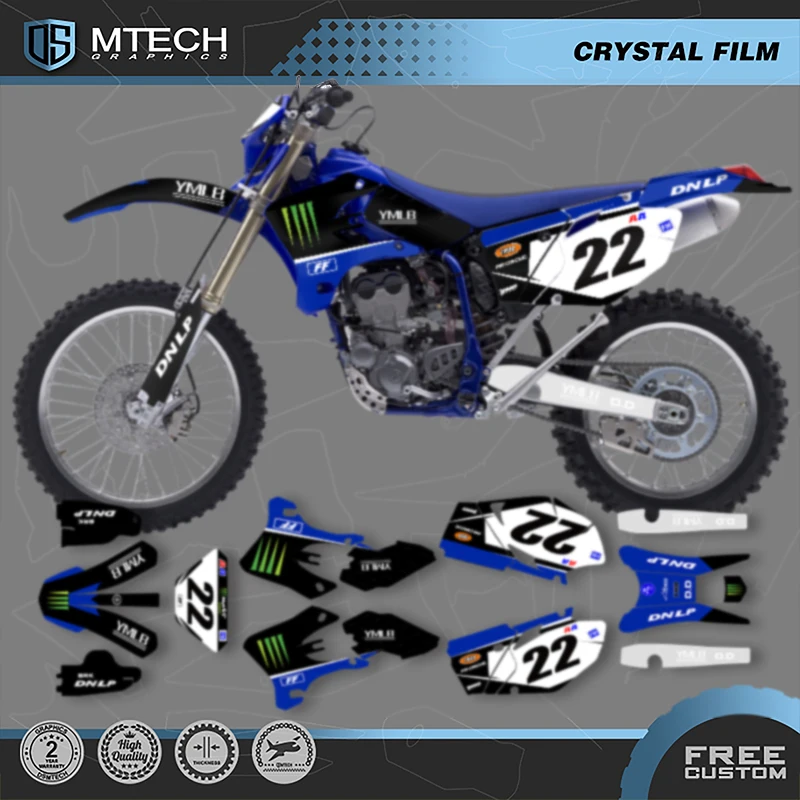 

DSMTECH Motorcycle Graphics Decals Stickers Kits For YAMAHA WRF250 WRF450 2003 2004 2005 2006 for WRF 250 450 2003-06 003