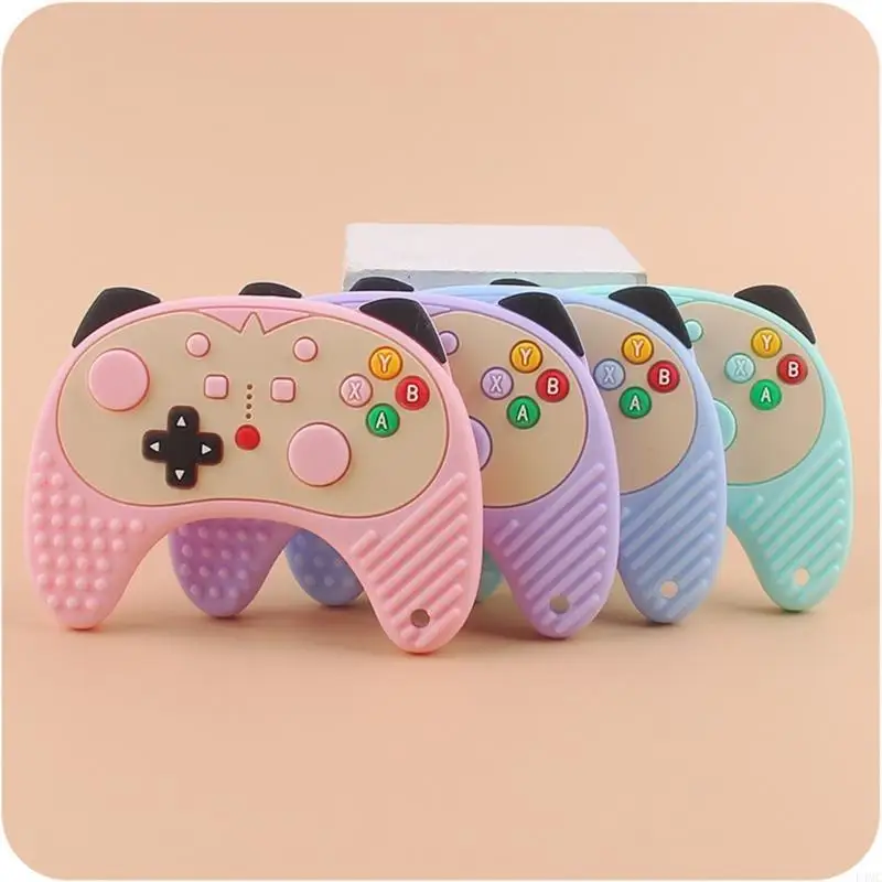 

Remote Game Controller Teething for Baby Soft Silicone Baby Teether Toy L4MC
