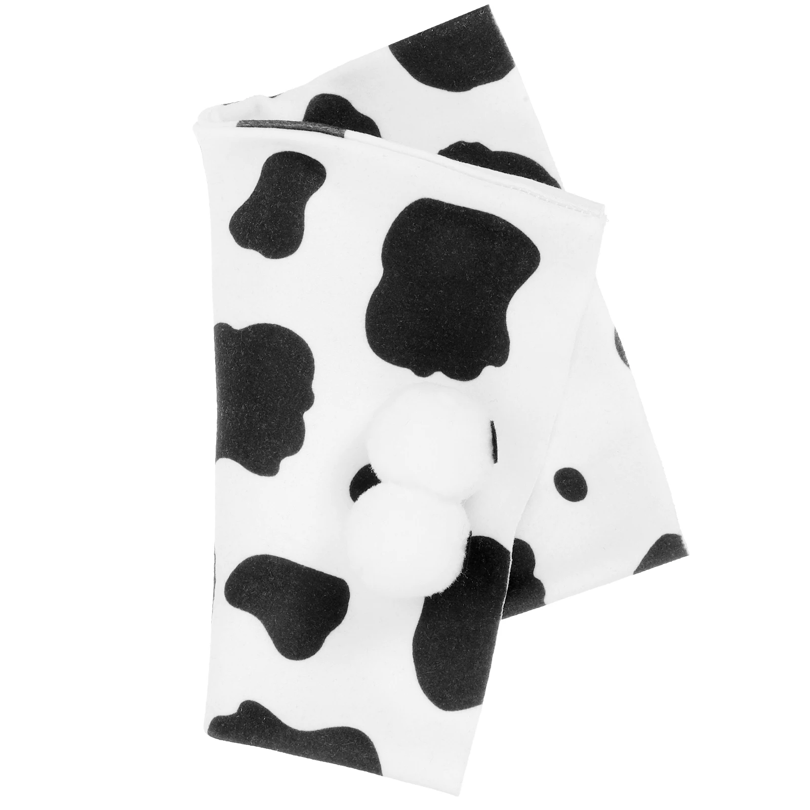 

Pet Hood Warm Cotton Dog Cat Decorative Milk Cow Pattern Adjustable Size Cozy Soft Stylish Festival Party Photo Shoot